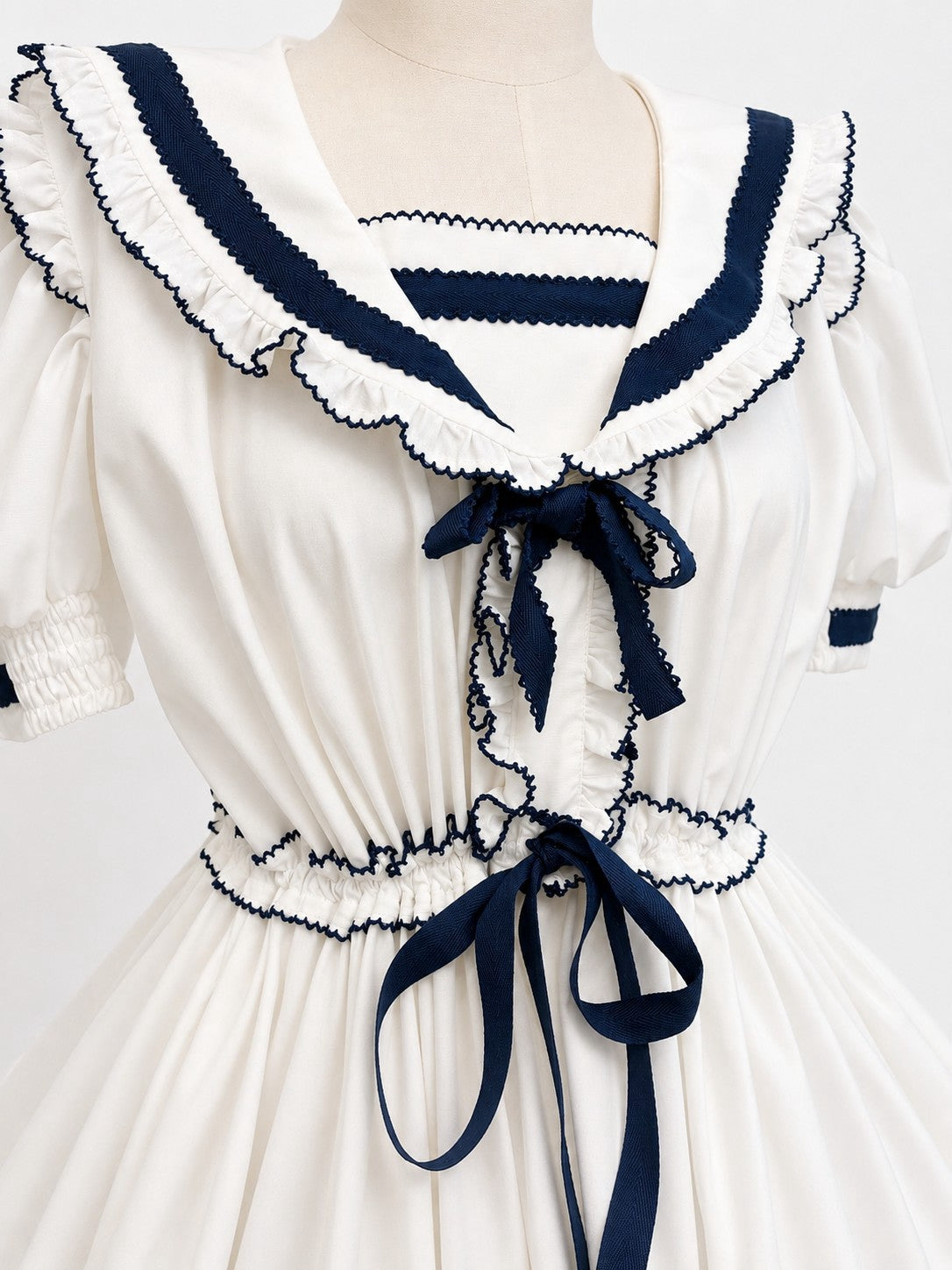 【Baroque】バロック　★ご予約受付中★　Perles de roséeセーラーワンピース　4色展開　M~L/XL