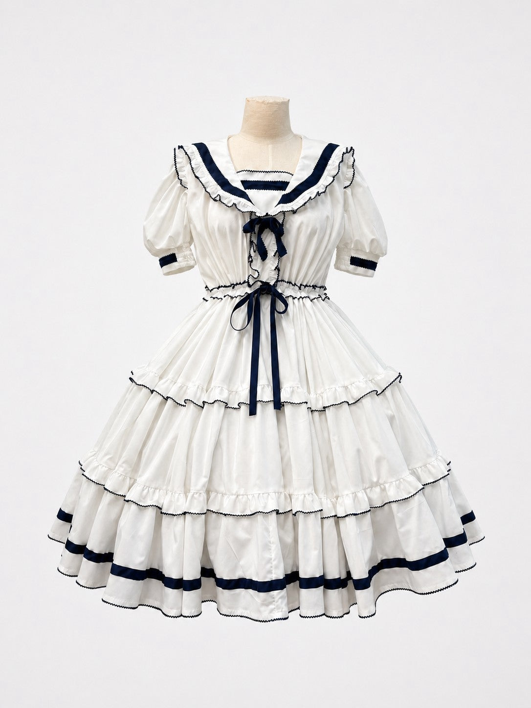 【Baroque】バロック　★ご予約受付中★　Perles de roséeセーラーワンピース　4色展開　M~L/XL