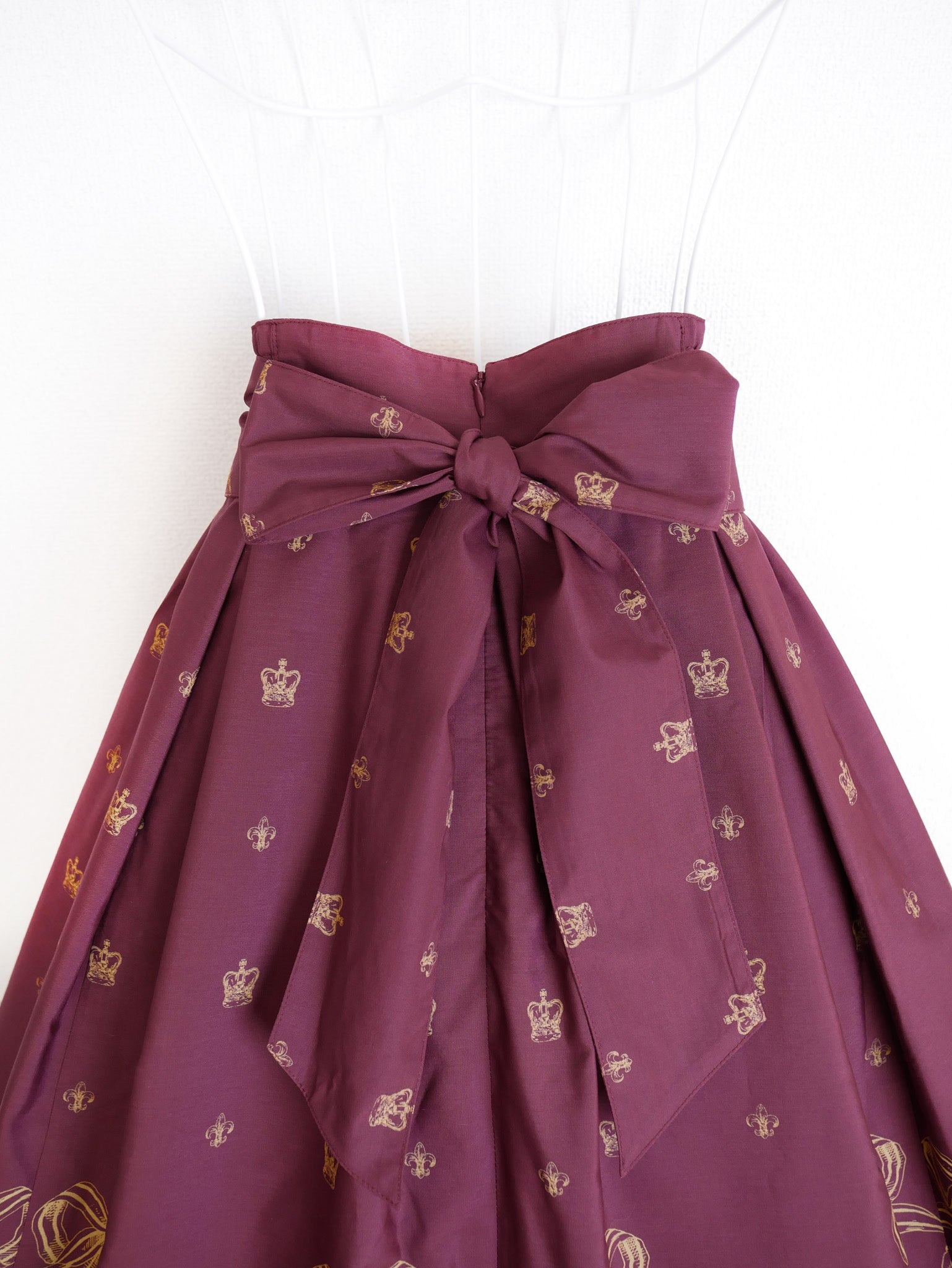 【Victorian maiden】ヴィクトリアンメイデン　ロイヤルベアミリィクロップドスカート　クリーム/ボルドー/ダークネイビー ★受注期間受注期間 12月15日(月)まで★