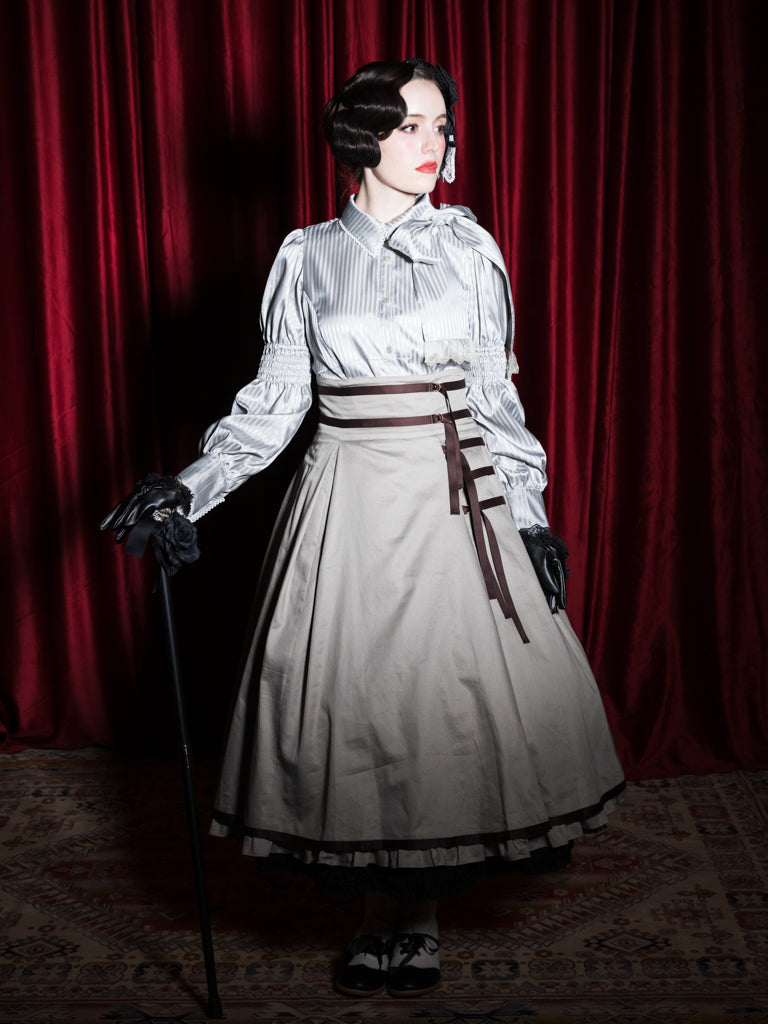 【Victorian maiden】ヴィクトリアンメイデン　★ご予約受付中★  クラカトゥクソルジャースカート　グレージュ/ボルドー/ダークネイビー
