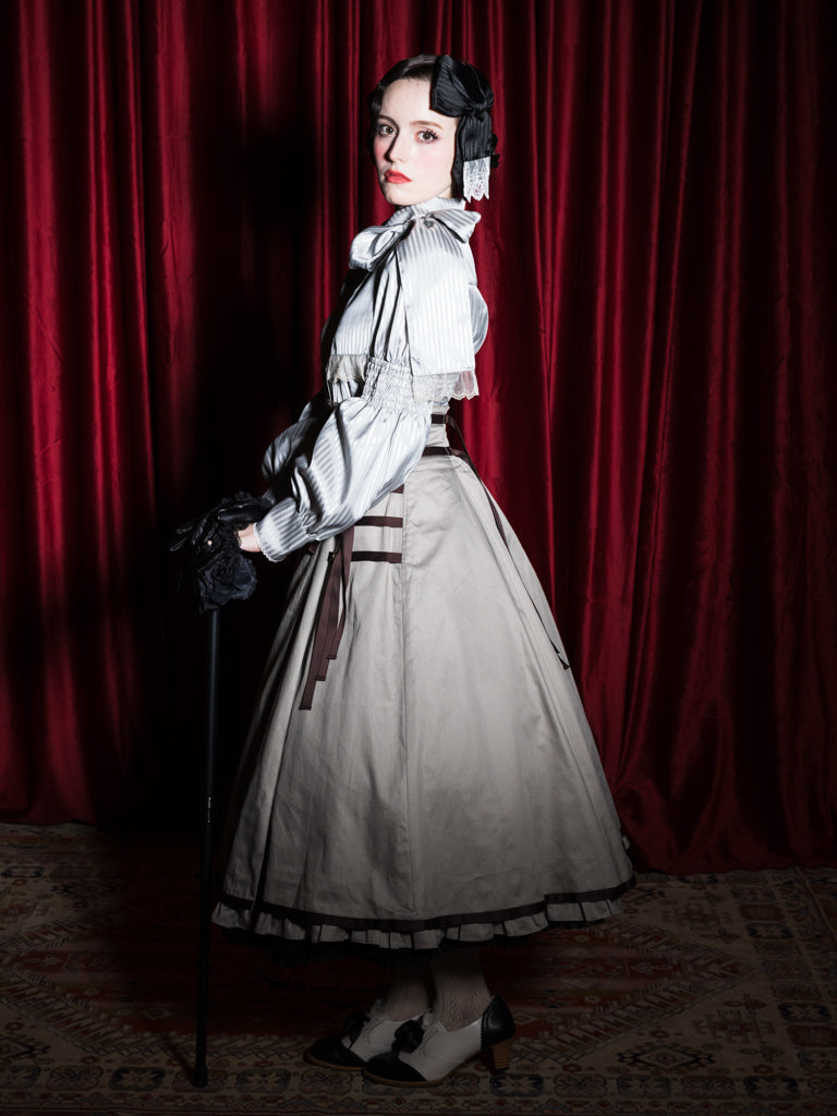 【Victorian maiden】ヴィクトリアンメイデン　★ご予約受付中★  クラカトゥクソルジャースカート　グレージュ/ボルドー/ダークネイビー