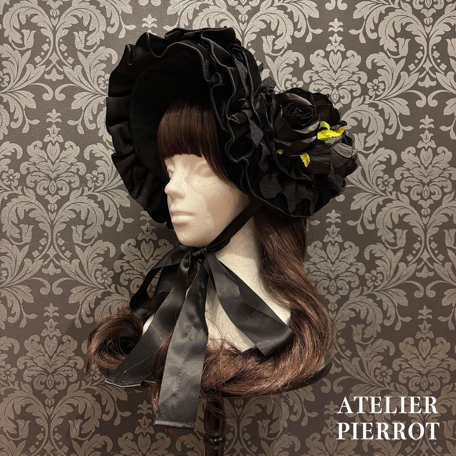 【ATELIER PIERROT】 Adenophora Grand Headdress Bordeaux/Marine/Schwarz★Von Anfang bis Mitte September entlassen★
