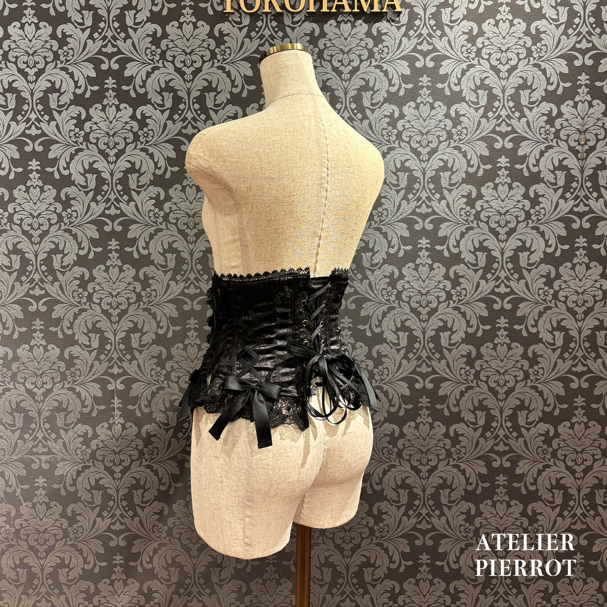 　【ATELIER PIERROT】　★現已接受預訂★ Chérie 荷葉邊緊身胸衣White/Bordeaux/Navy/Black