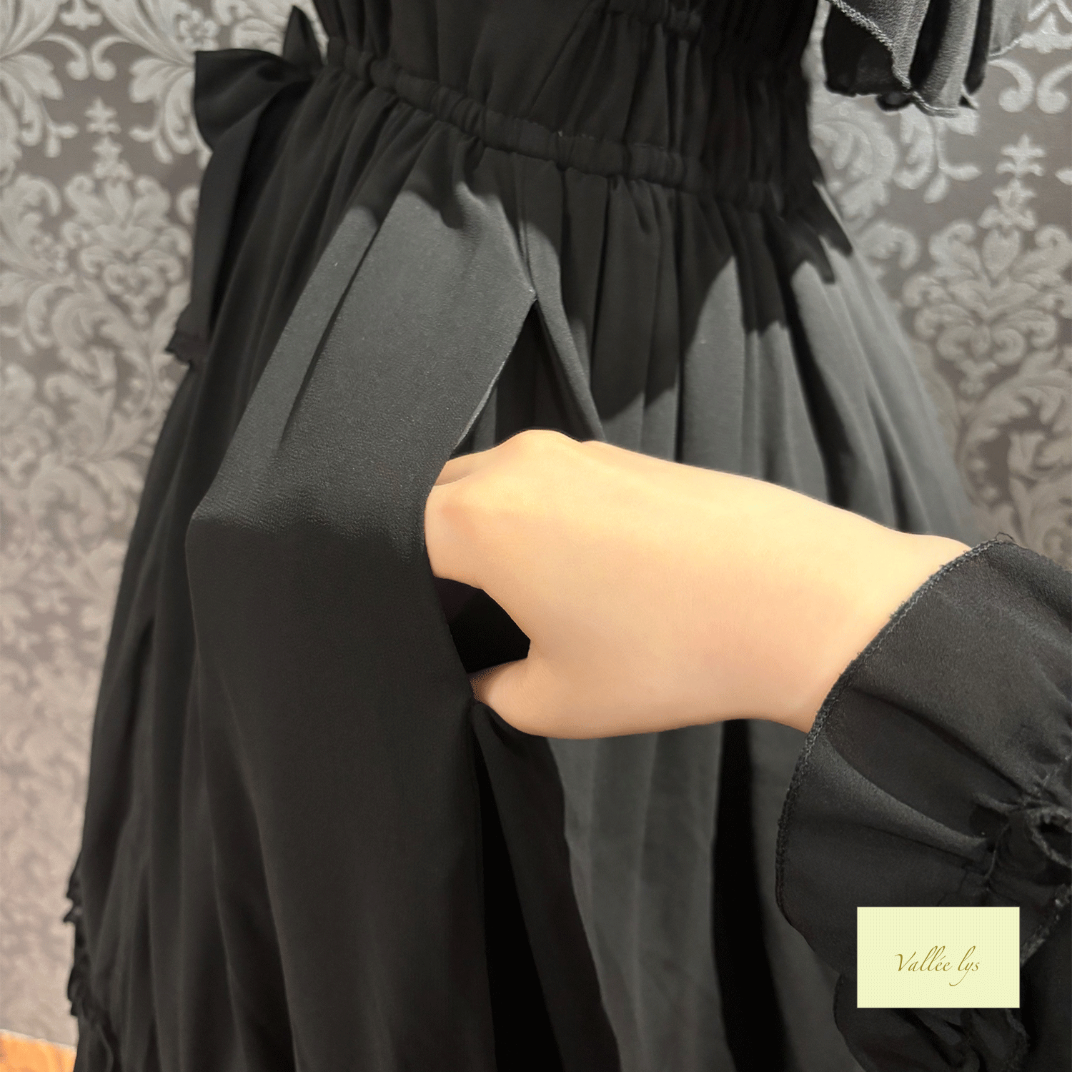 [Vallee Lys] Vallelis祝福的面纱礼服白色/波尔多/紫色/海军/黑色