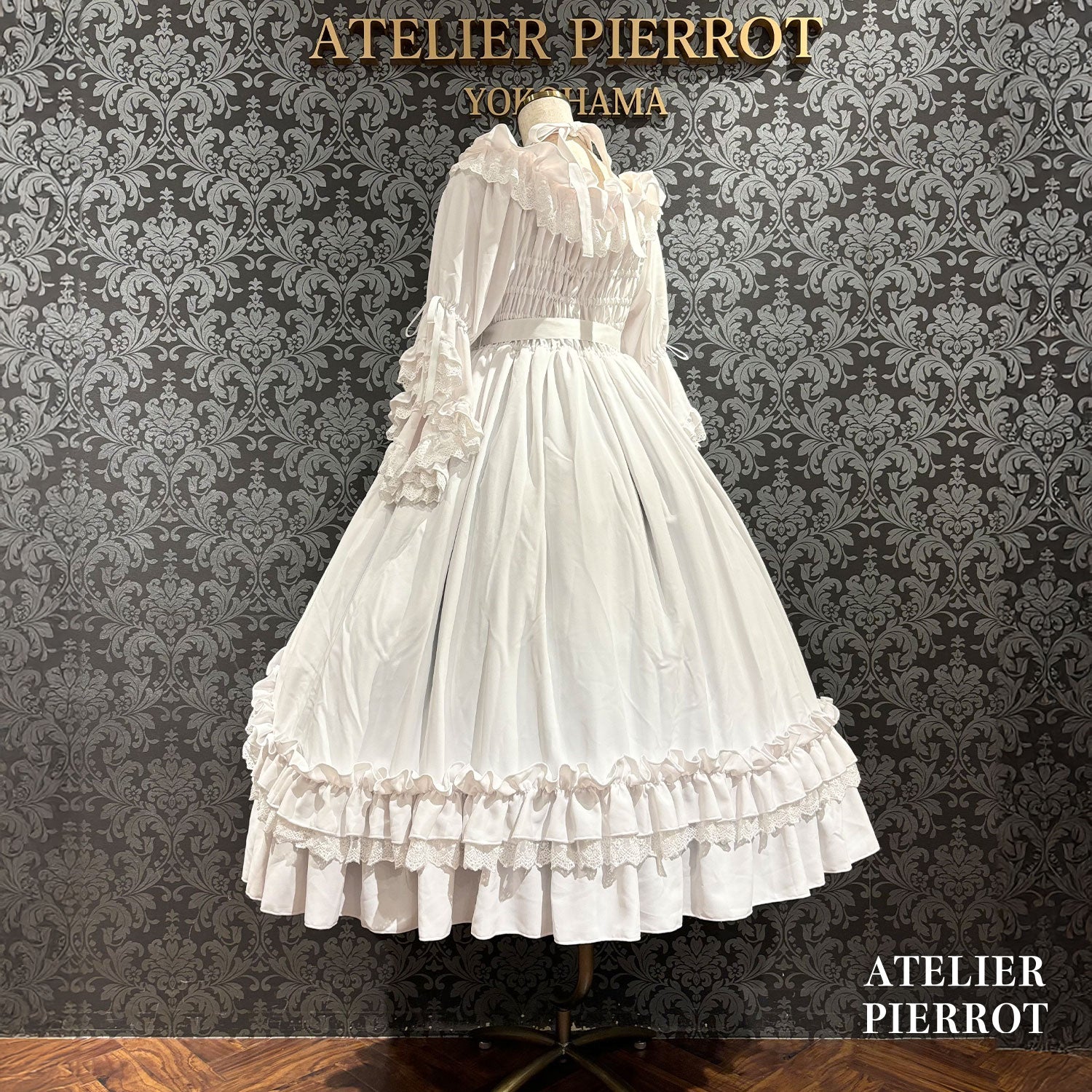【ATELIER PIERROT】 ★Ahora aceptando reservas★Vestido Nocturno NegroWhite/Marfil/Purple/Navy/Black