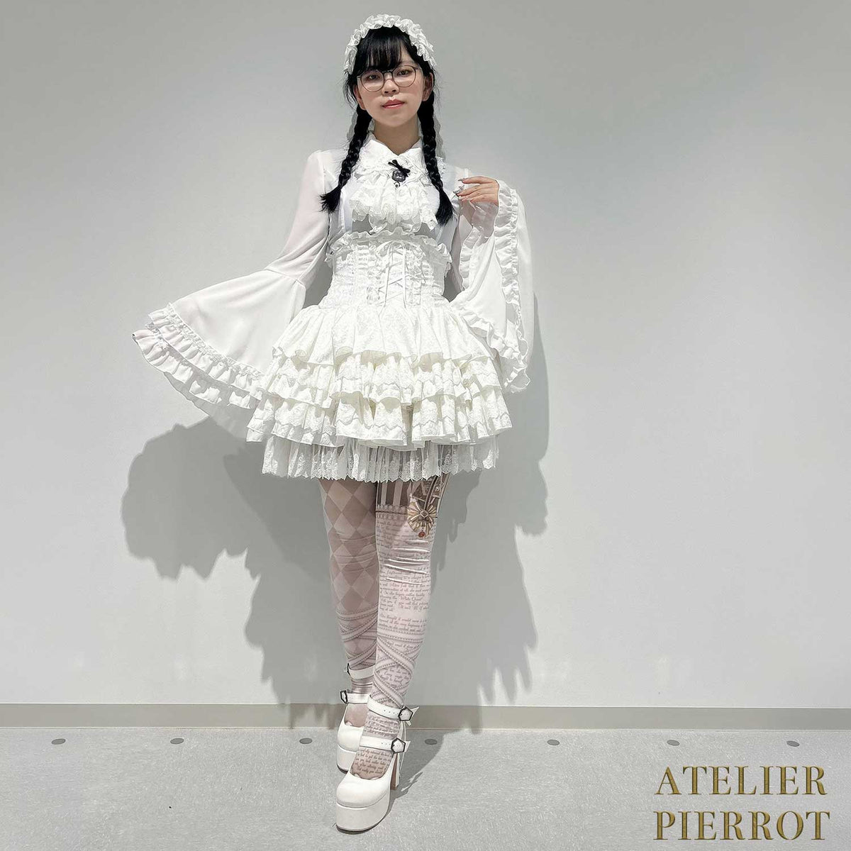 【ATELIER PIERROT】　Royal Nocturne Mini Corset Skirt　ホワイト/ピンク/ワイン/グリーン/ネイビー/ブラック