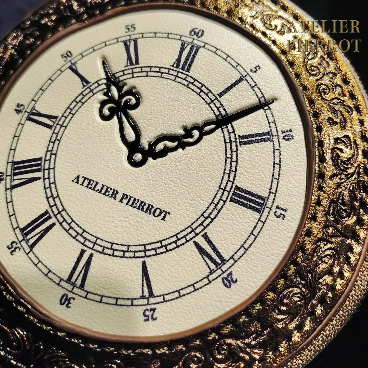 【ATELIER PIERROT】　Pochette a la carte  Coin Purse ~Clock~　ブロンズ/ブラック