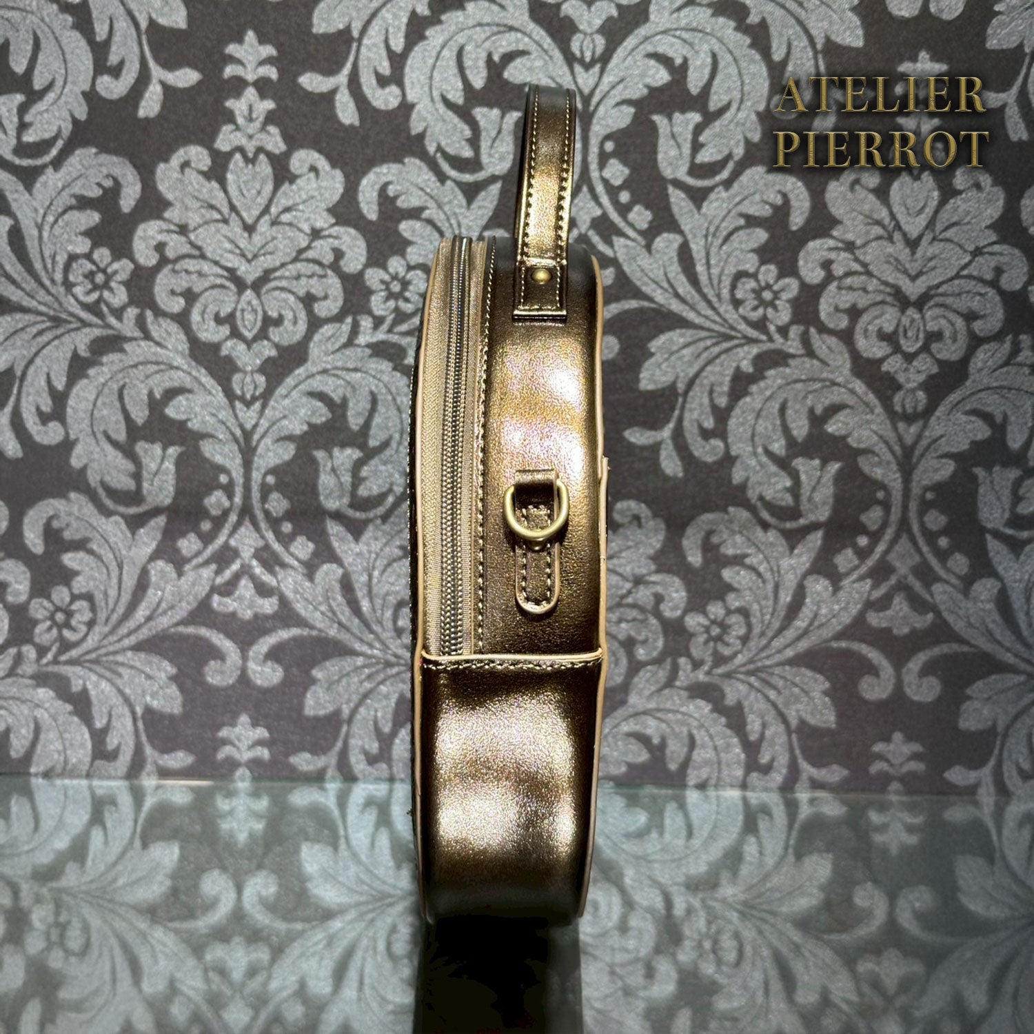 【ATELIER PIERROT】“Aeon” Clock Shoulder Bag　ブロンズ/ブラック