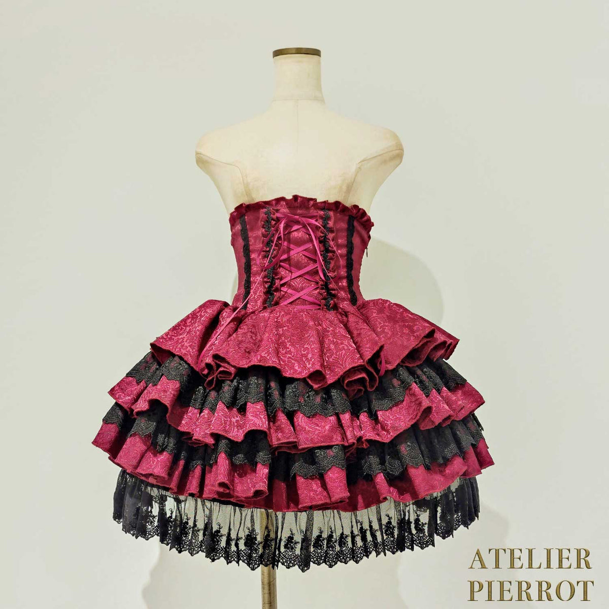 【ATELIER PIERROT】　Royal Nocturne Mini Corset Skirt　ホワイト/ピンク/ワイン/グリーン/ネイビー/ブラック