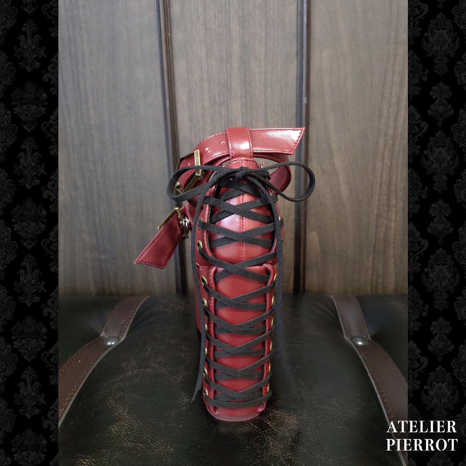【ATELIER PIERROT】　★Now accepting reservations★ Coffin Buckle Lace-Up Platform PumpsWhite/Bordeaux/gold/BlackS/M/L/XL