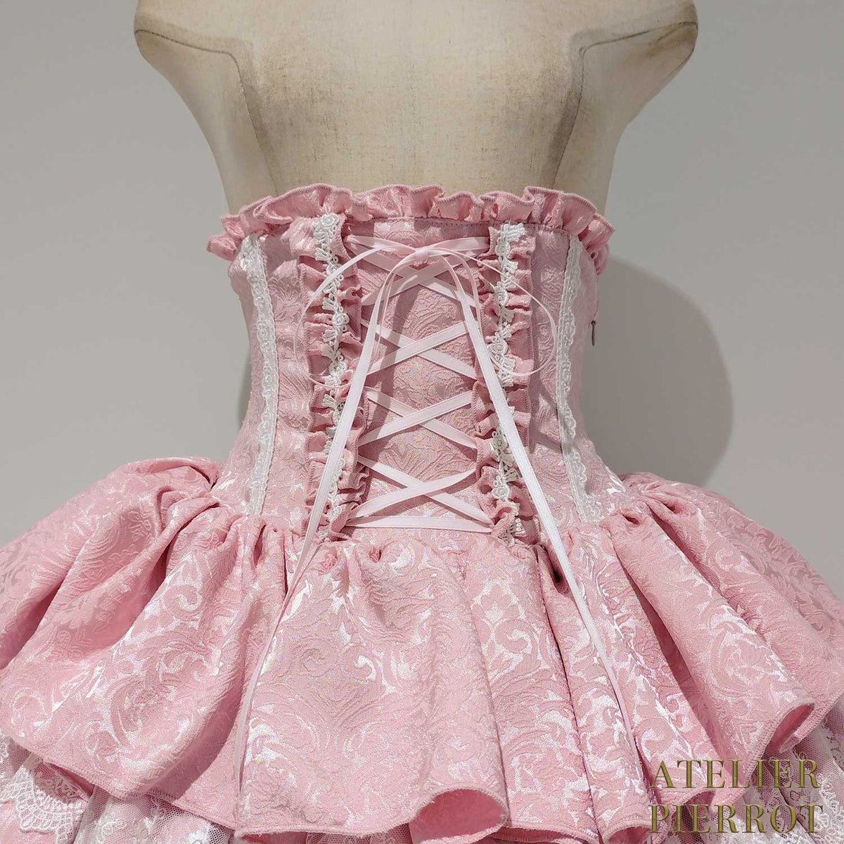 【ATELIER PIERROT】　Royal Nocturne Mini Corset Skirt　ホワイト/ピンク/ワイン/グリーン/ネイビー/ブラック