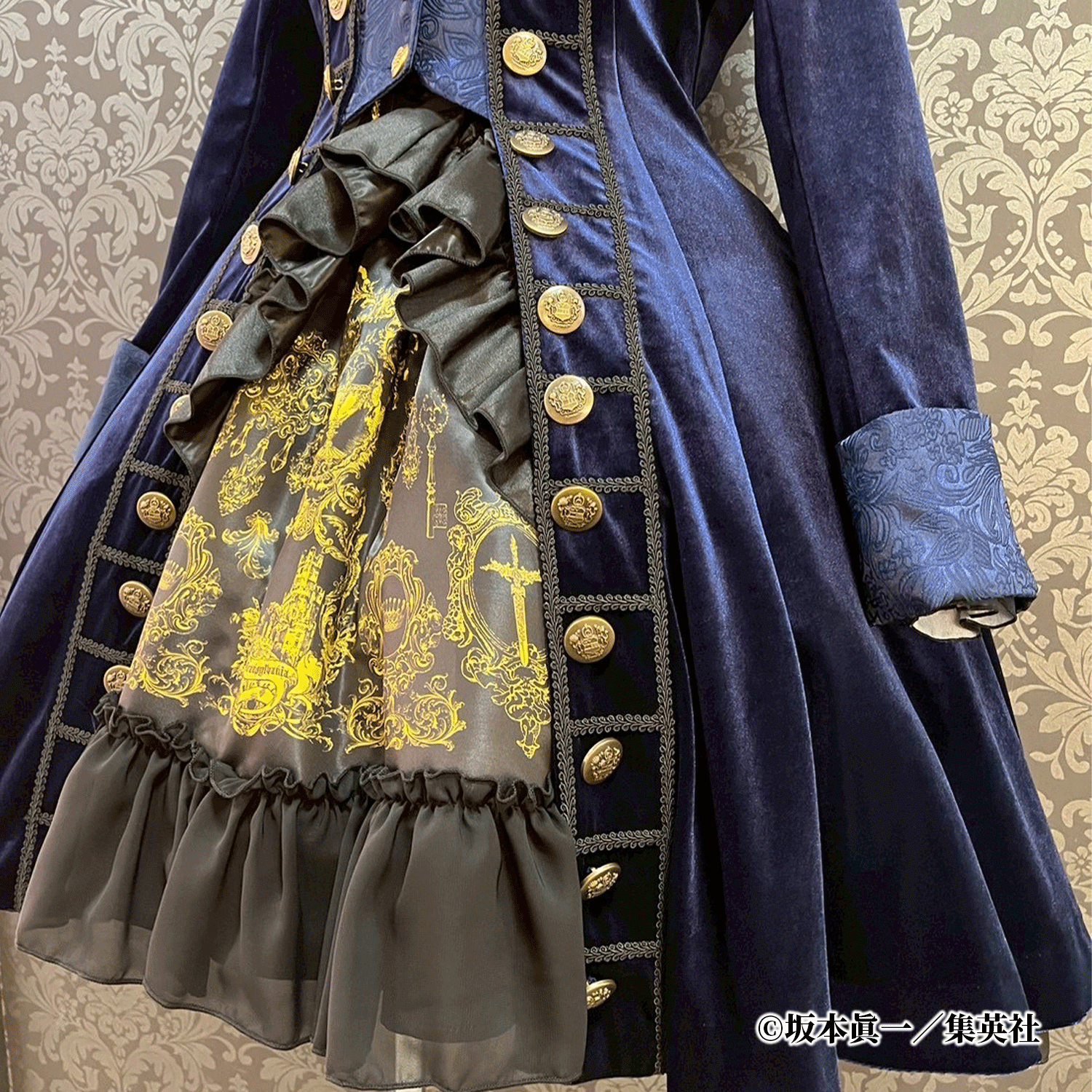 【ATELIER PIERROT] "Innocent" long jacket red (with embroidery) / blue (without embroidery) / black (without embroidery)