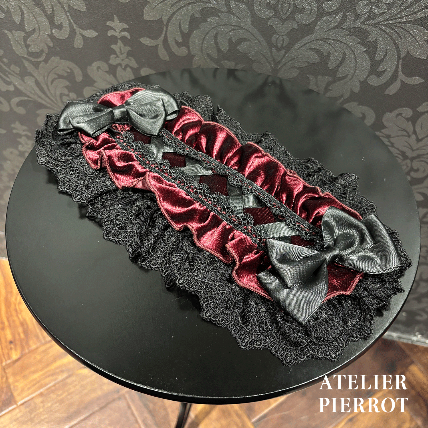 【ATELIER PIERROT】 Adenophora Kopfschmuck Bordeaux/Marine/Schwarz ★Geplant, Mitte September bis zum Ende veröffentlicht zu werden★