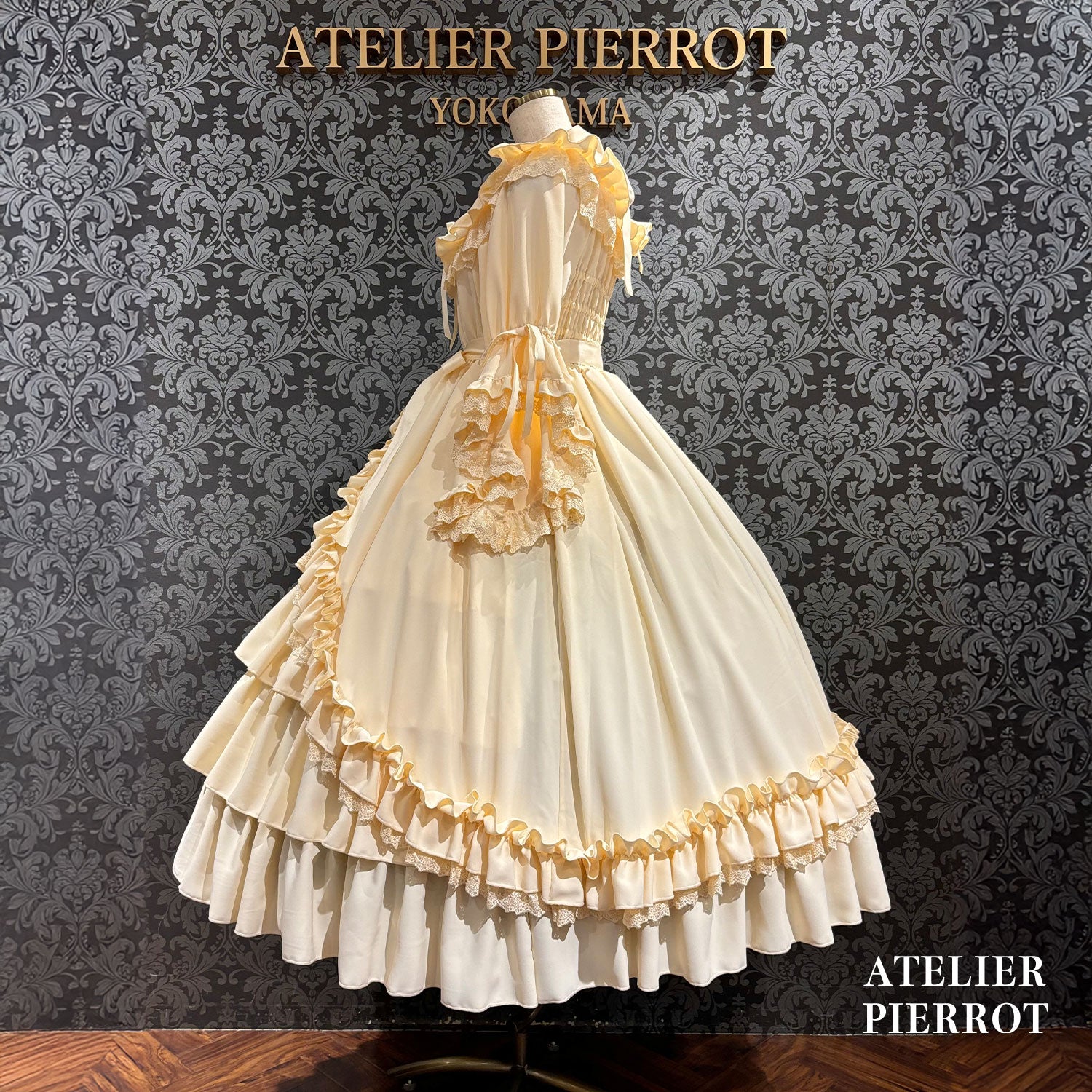 【ATELIER PIERROT】 ★Ahora aceptando reservas★Vestido Nocturno NegroWhite/Marfil/Purple/Navy/Black