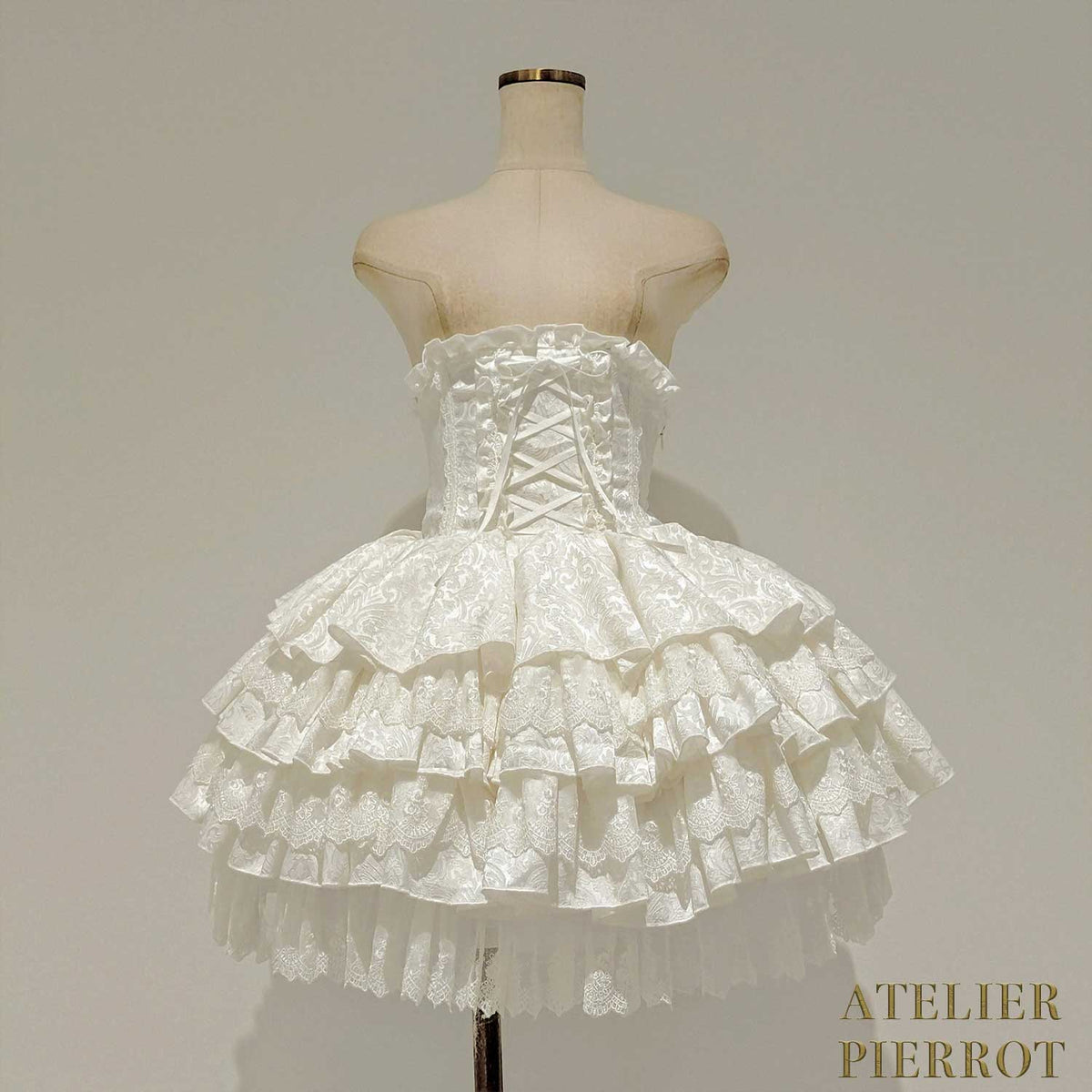 【ATELIER PIERROT】　Royal Nocturne Mini Corset Skirt　ホワイト/ピンク/ワイン/グリーン/ネイビー/ブラック