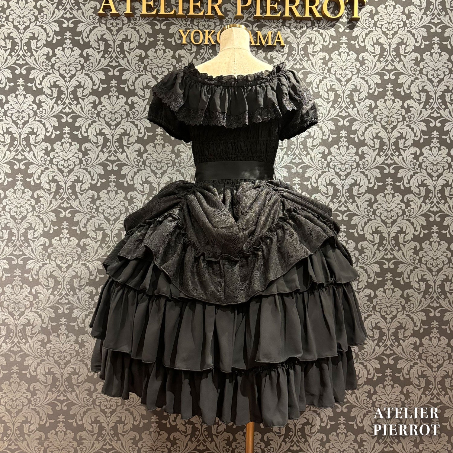【ATELIER PIERROT】　Ruined Castle Dress　New colorWhite/Bordeaux/New colorPurple/Navy/White×Black/Black　