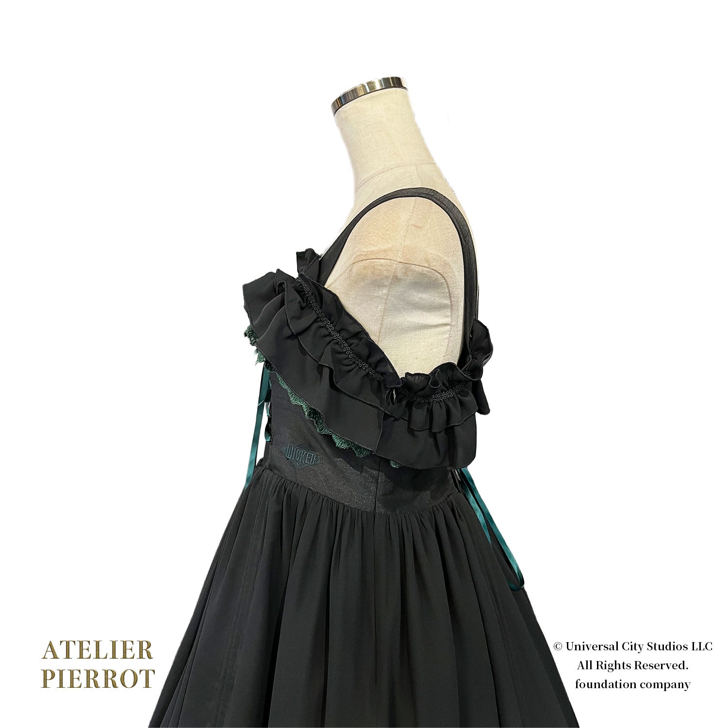 【ATELIER PIERROT] WICKED/Elphaba's Long Bustle JSK Noir x Vert/Noir x Noir