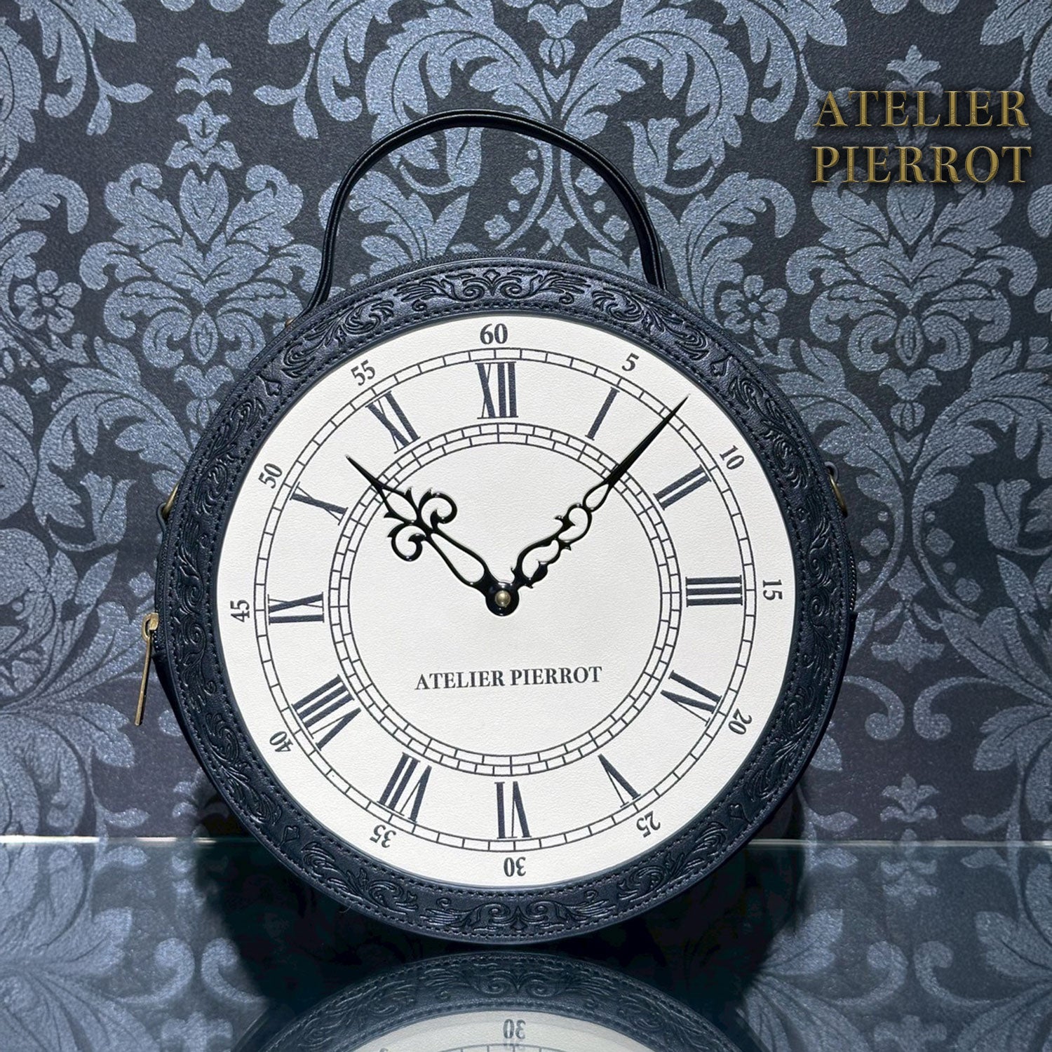 【ATELIER PIERROT】“Aeon” Clock Shoulder Bag　ブロンズ/ブラック