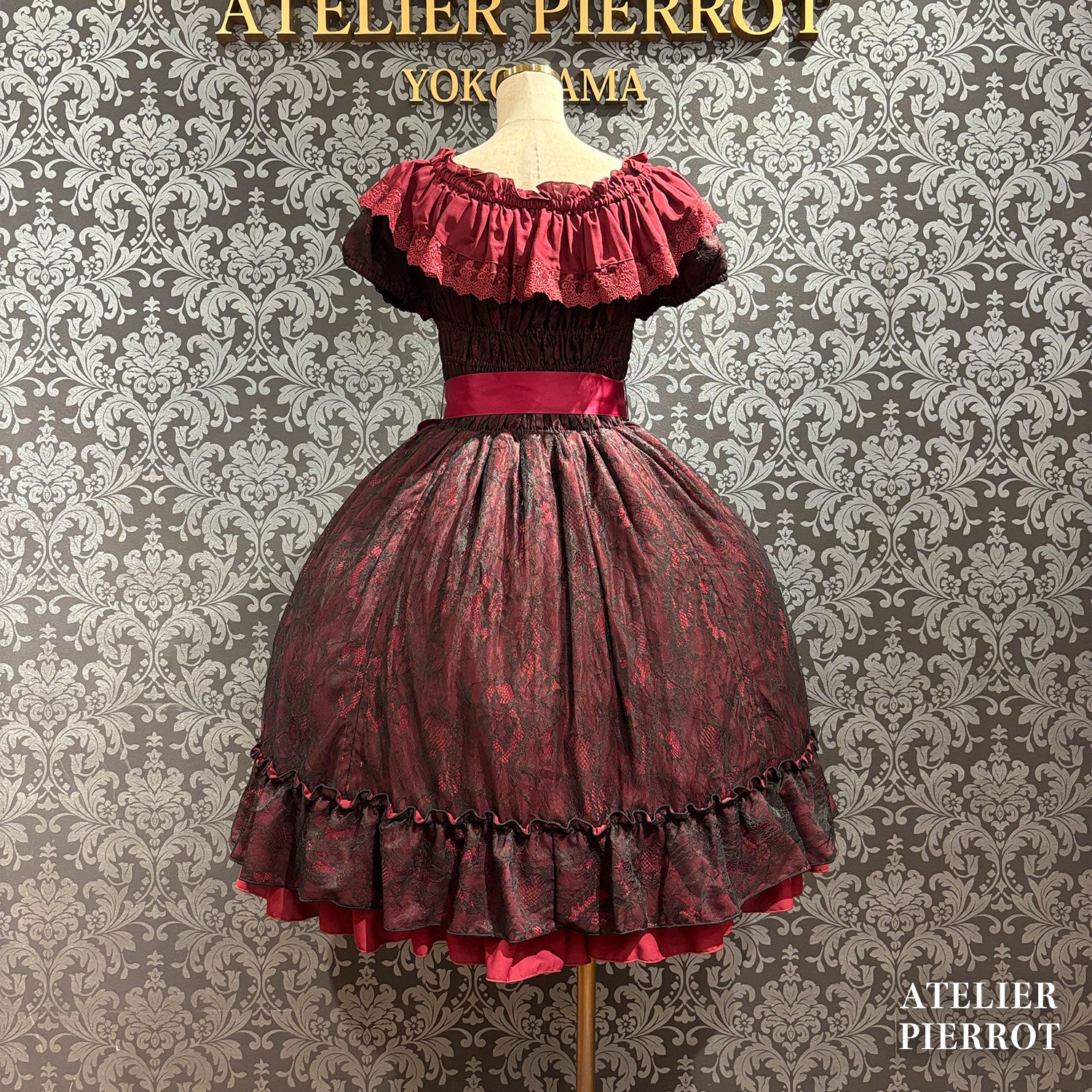 【ATELIER PIERROT】　Ruined Castle Dress　New colorWhite/Bordeaux/New colorPurple/Navy/White×Black/Black　