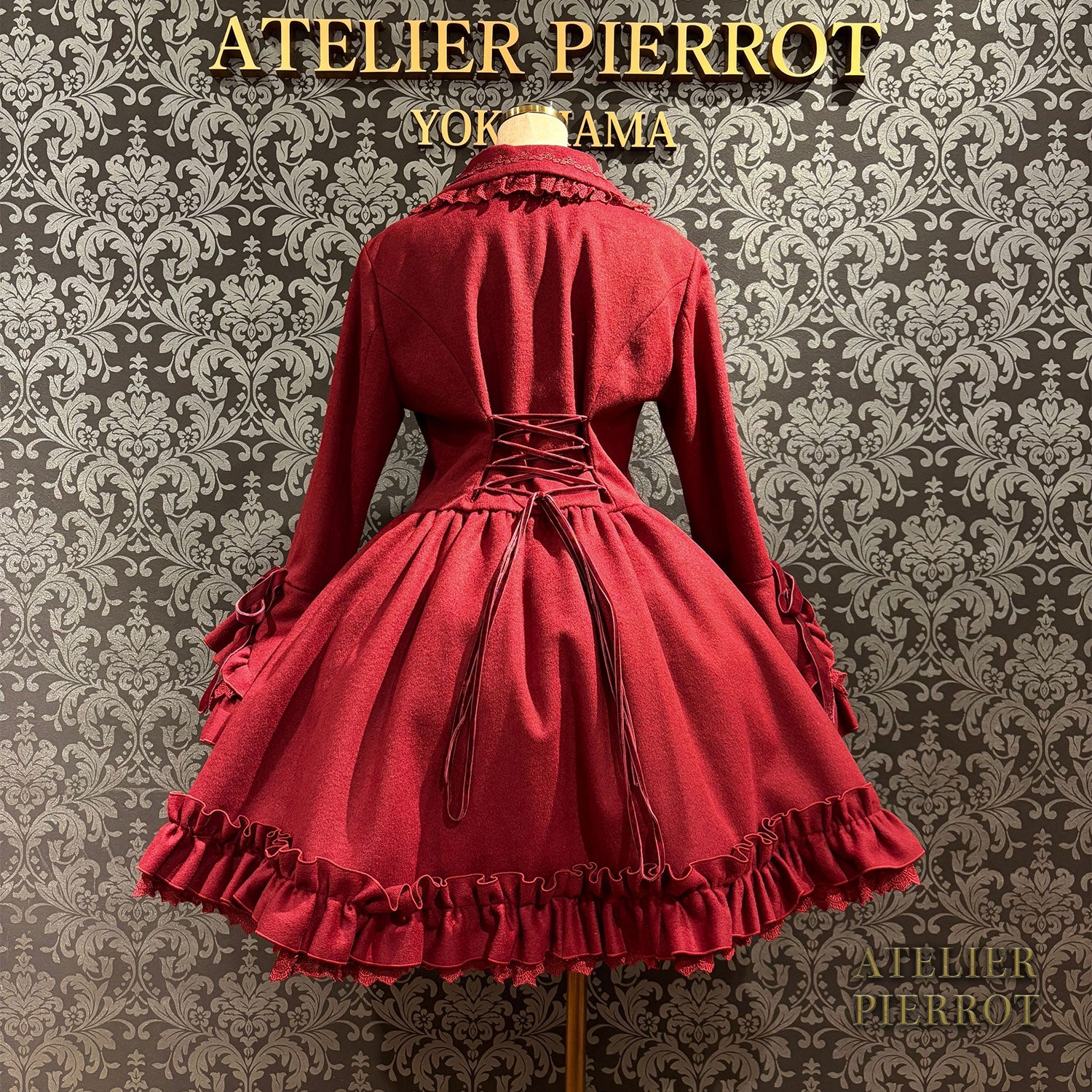 【ATELIER PIERROT】　Fleur d’Hiver Coat 　ホワイト/ボルドー/ネイビー/ブラック★10月下旬〜11月上旬発売★
