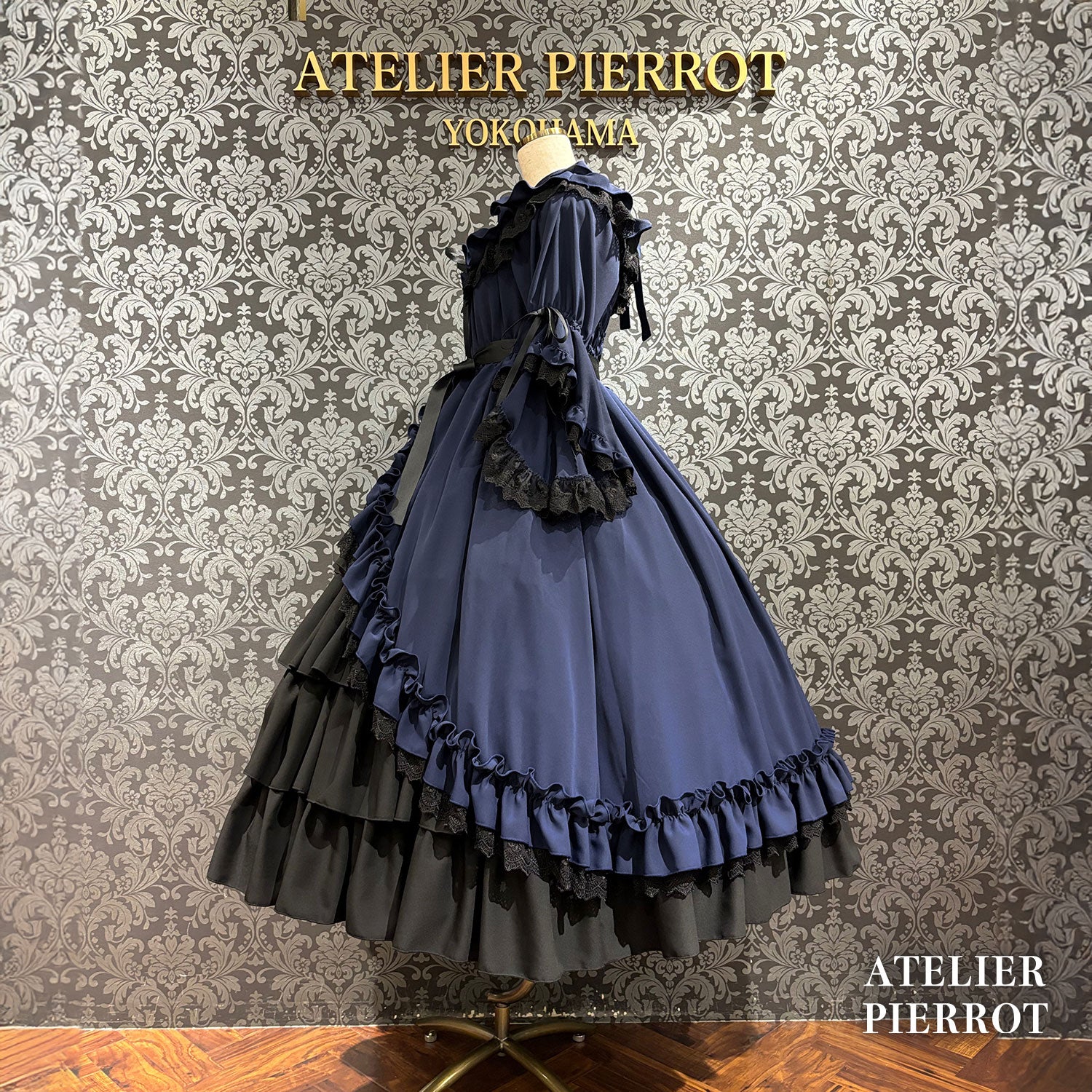 【ATELIER PIERROT】 ★Ahora aceptando reservas★Vestido Nocturno NegroWhite/Marfil/Purple/Navy/Black