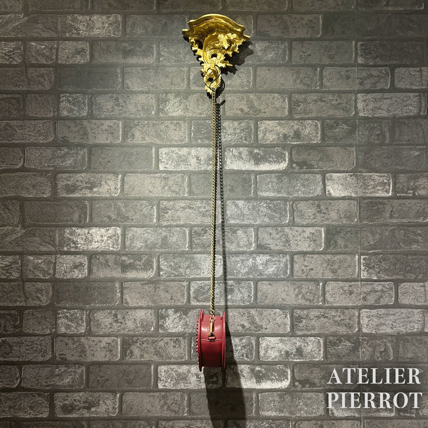 【ATELIER PIERROT】　Mended Heart Shoulder BAG　White/Bordeaux/Black ★Released in mid-February★