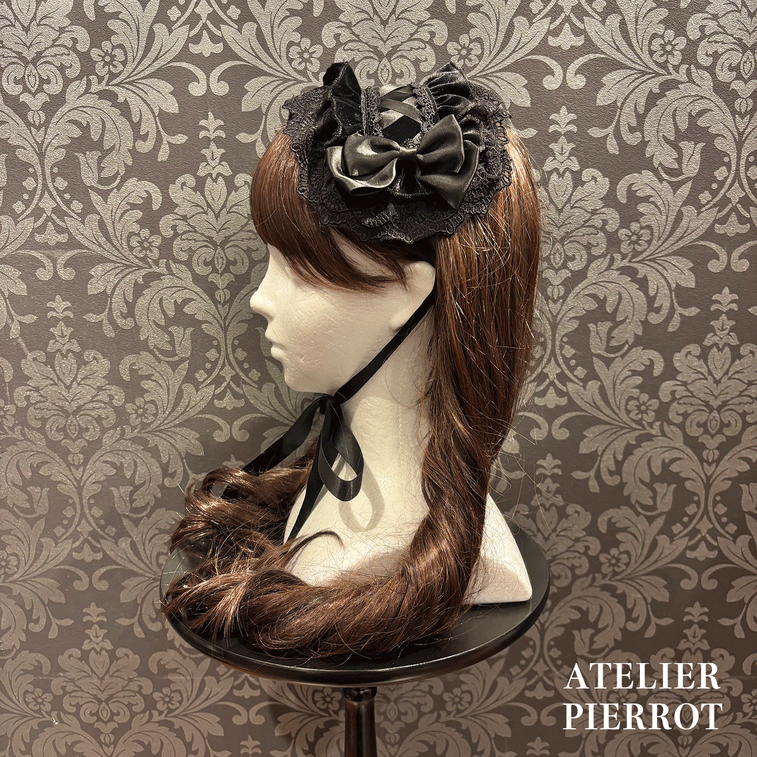 【ATELIER PIERROT】 Adenophora Kopfschmuck Bordeaux/Marine/Schwarz ★Geplant, Mitte September bis zum Ende veröffentlicht zu werden★