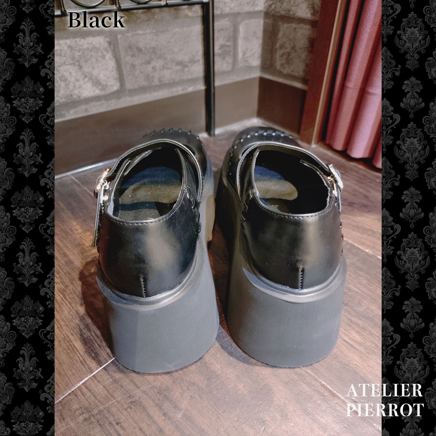 【ATELIER PIERROT】　“Nocturnal Grave” Batwing Mended Shoes　ゴールド/ブラック　S/M/L/XL
