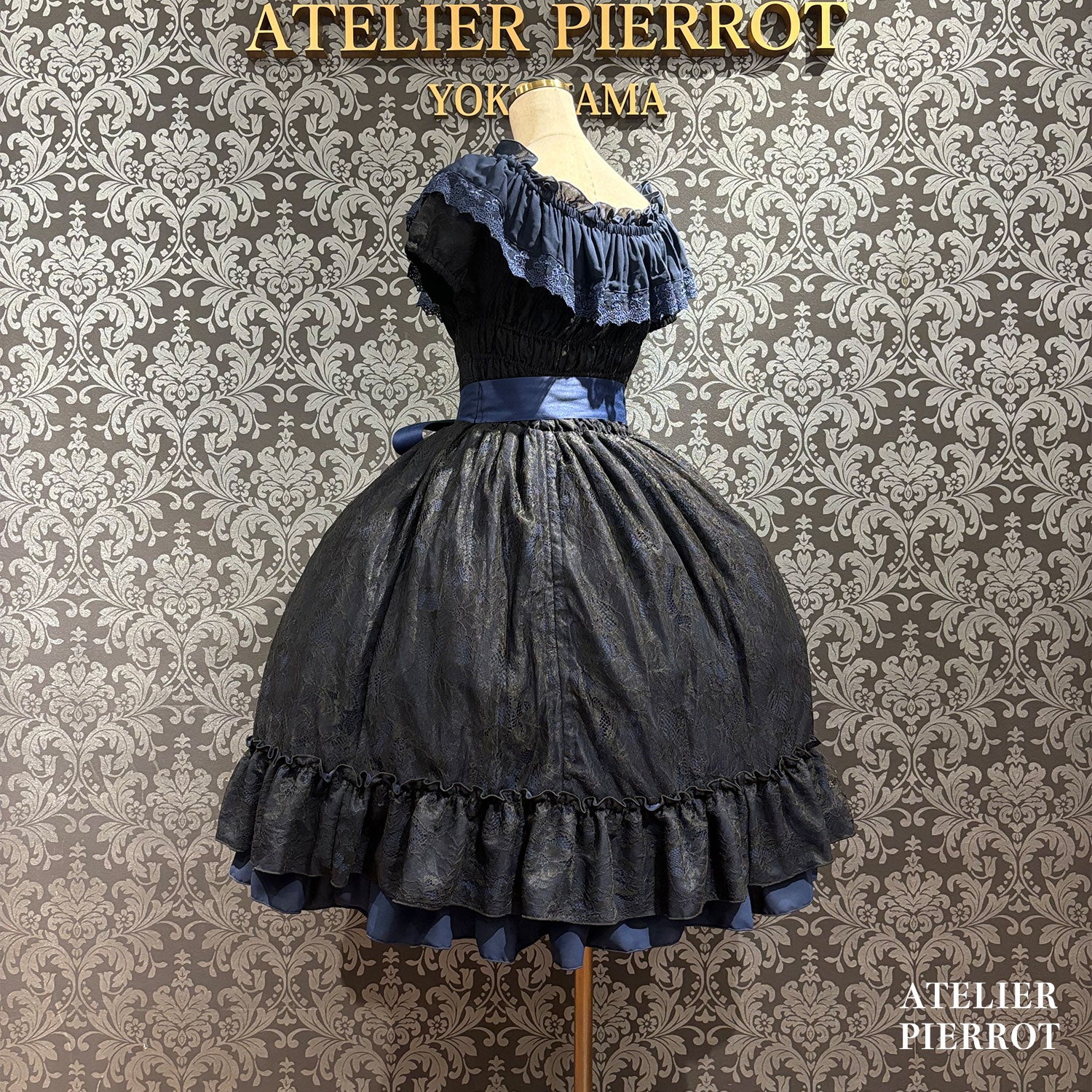 【ATELIER PIERROT】　Ruined Castle Dress　New colorWhite/Bordeaux/New colorPurple/Navy/White×Black/Black　