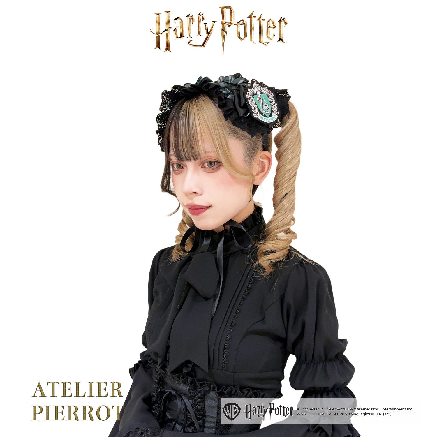 【ATELIER PIERROT】　Harry Potter ハリーポッター/編み上げヘッドドレス　グリフィンドール/スリザリン/ハッフルパフ/レイブンクロー