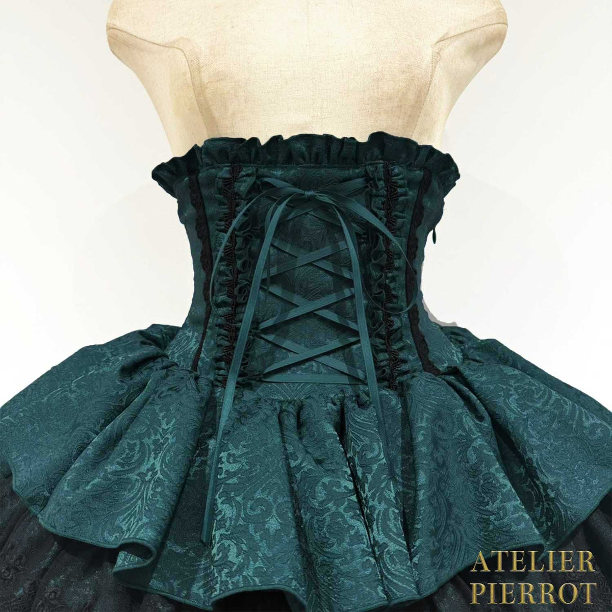 【ATELIER PIERROT】　Royal Nocturne Mini Corset Skirt　ホワイト/ピンク/ワイン/グリーン/ネイビー/ブラック