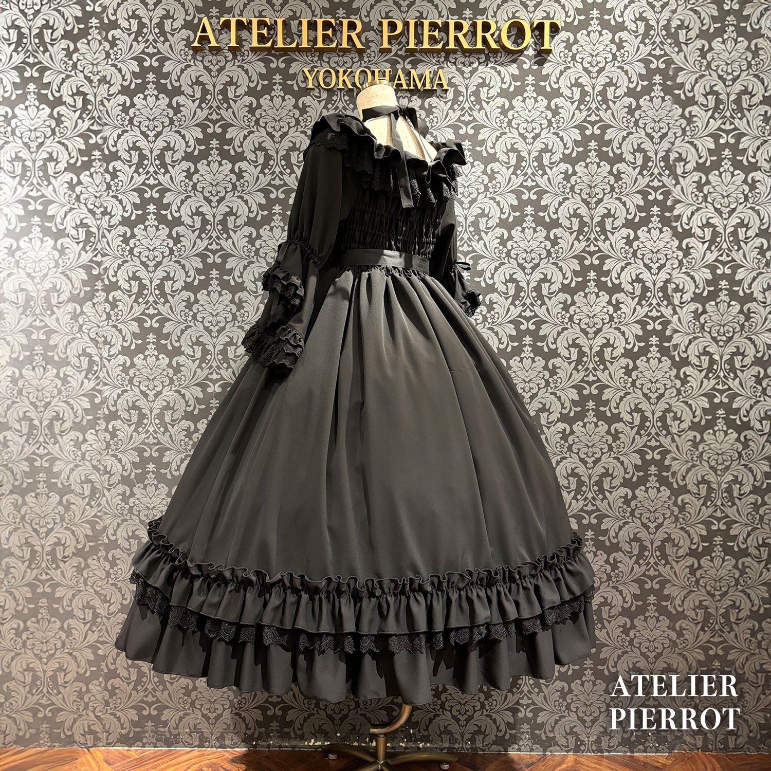 【ATELIER PIERROT】 ★Ahora aceptando reservas★Vestido Nocturno NegroWhite/Marfil/Purple/Navy/Black