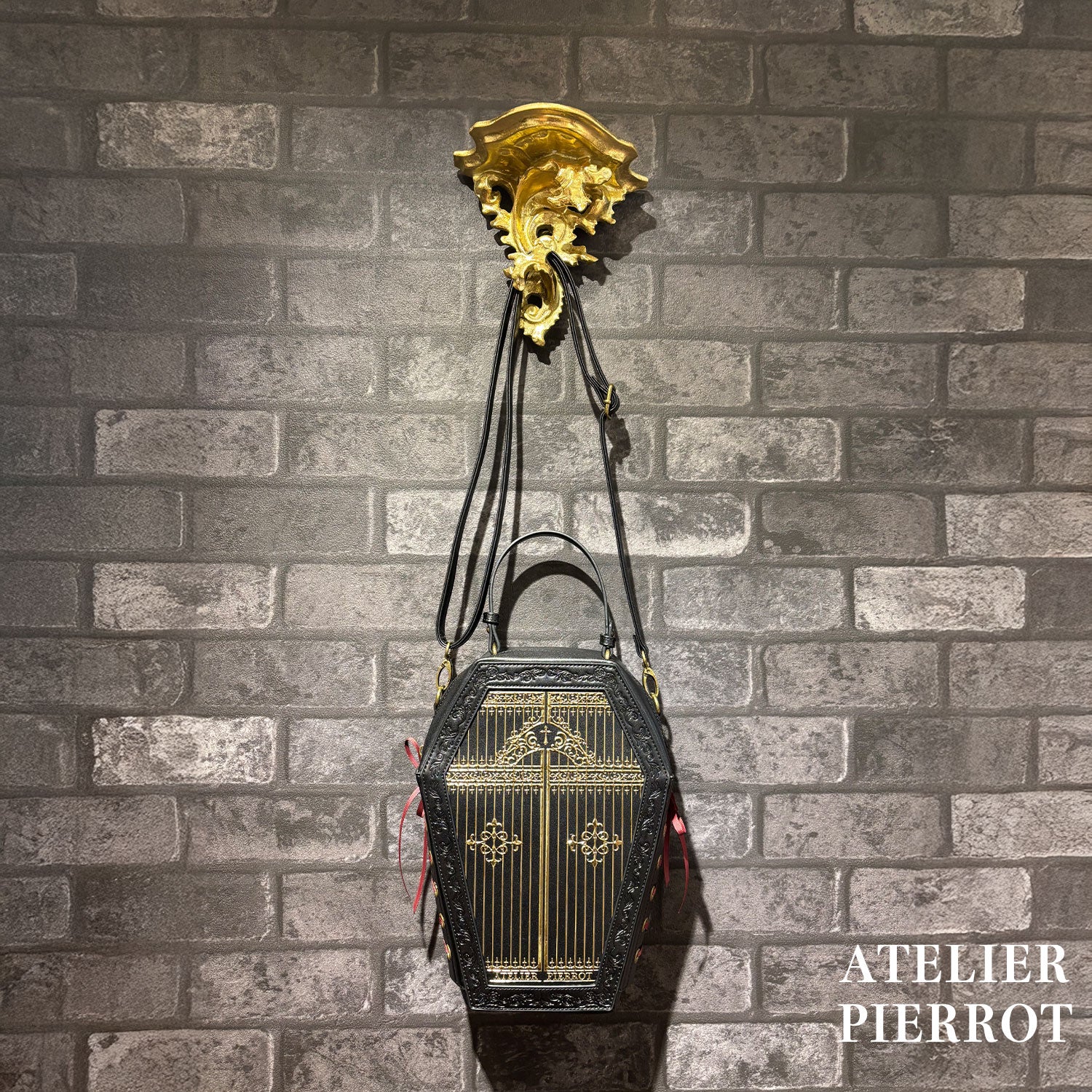 【ATELIER PIERROT】Iron Gate Coffin Bag　ボルドー×ゴールド/ネイビー×シルバー/ブラック×ゴールド
