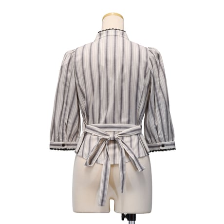 [Sheglit] Shegrit clásica blusa/rayas dal azul/negro