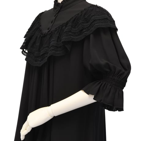 [Sheglit] Chemisier en mousseline Sheglit "Edelweiss"White/Bordeaux/Black