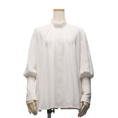 [Sheglit] Shegrit Water Lily Flore Blouse White/Dal Blue/Black
