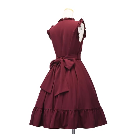 [Sheglit] Sheglit Lace Up Jumper Skirt Bordeaux/Navy/Black