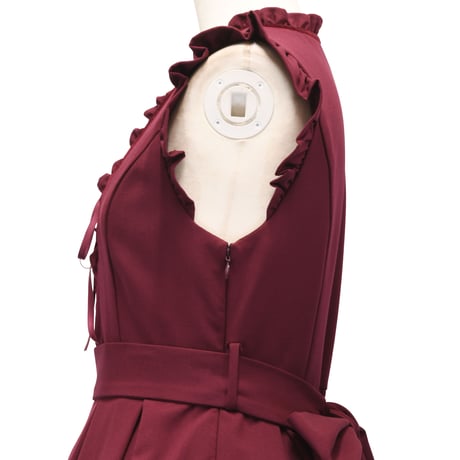 [Sheglit] Sheglit Lace Up Jumper Skirt Bordeaux/Navy/Black