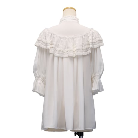 [Sheglit] Chemisier en mousseline Sheglit "Edelweiss"White/Bordeaux/Black
