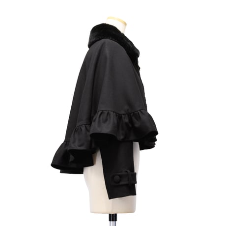 【Sheglit】シェグリット　●予約●"Gretel"ショートケープコート　ブラック　Mサイズ/Lサイズ