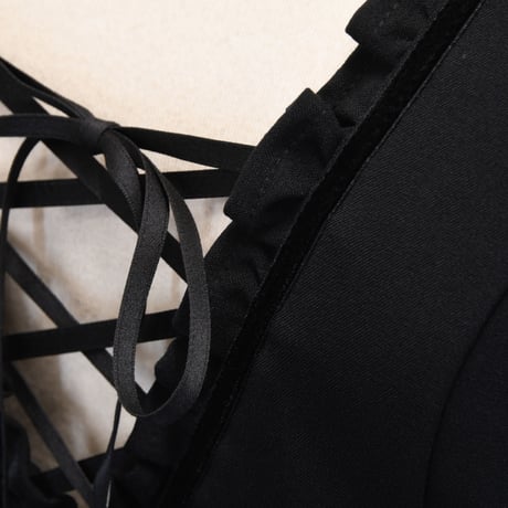 [Sheglit] Sheglit Lace Up Jumper Skirt Bordeaux/Navy/Black