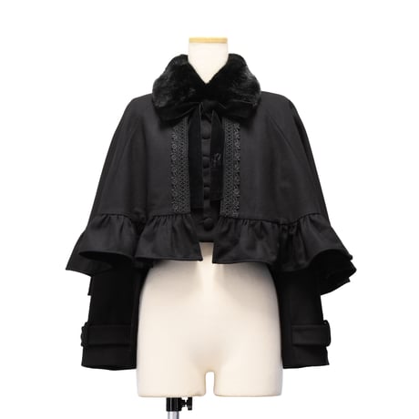 【Sheglit】シェグリット　●予約●"Gretel"ショートケープコート　ブラック　Mサイズ/Lサイズ