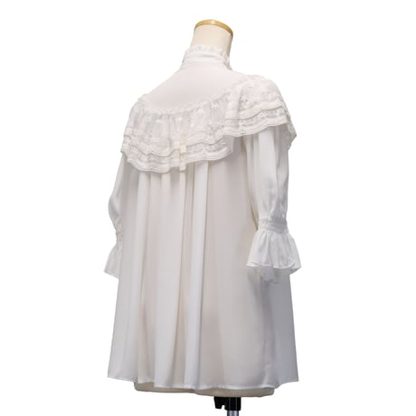 [Sheglit] Chemisier en mousseline Sheglit "Edelweiss"White/Bordeaux/Black
