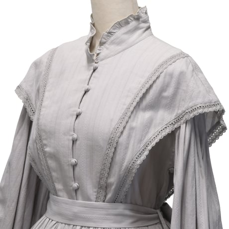 [Sheglit] "Florence" Spitzenkleid grau/schwarz