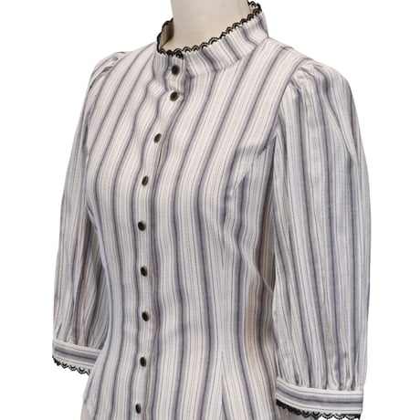 [Sheglit] Shegrit clásica blusa/rayas dal azul/negro