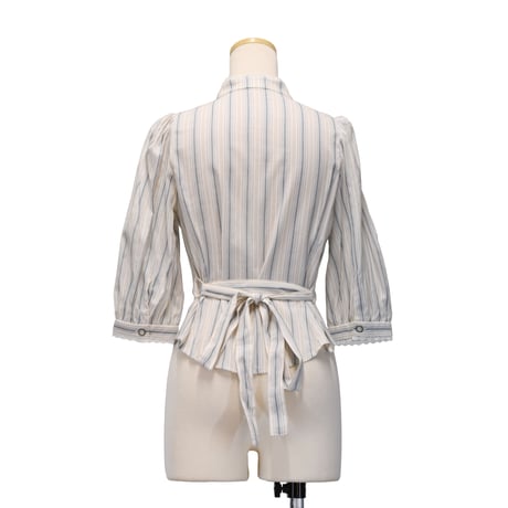 [Sheglit] Shegrit clásica blusa/rayas dal azul/negro
