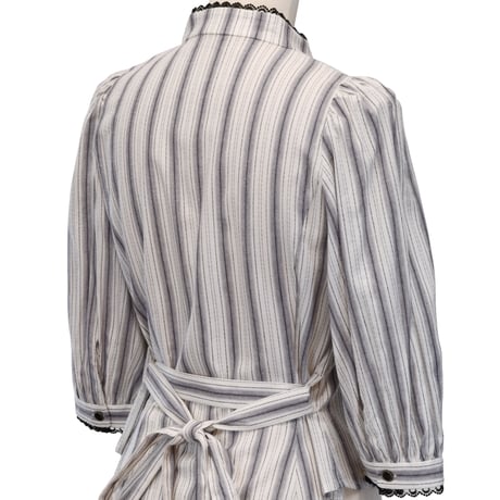 [Sheglit] Shegrit clásica blusa/rayas dal azul/negro