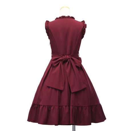 [Sheglit] Sheglit Lace Up Jumper Skirt Bordeaux/Navy/Black