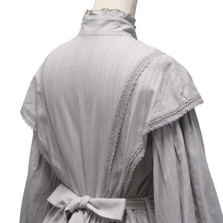[Sheglit] "Florence" Spitzenkleid grau/schwarz