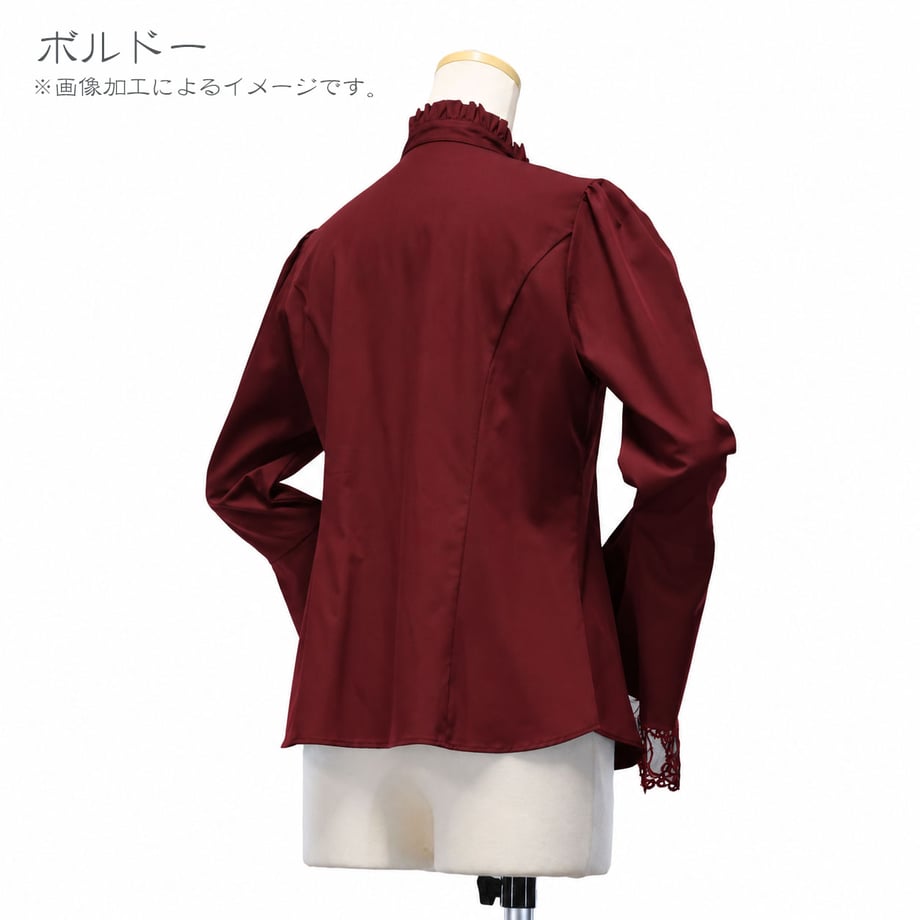 [Sheglit] "Arcana" Classic Blouse White/Purple/Black